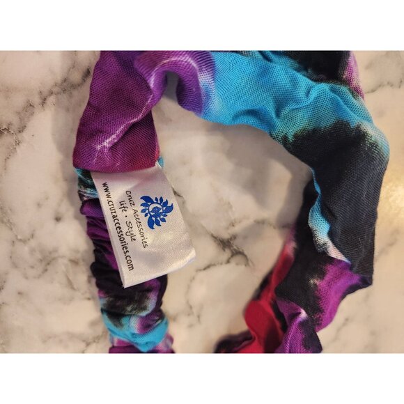 Tie-Dye Stretchy Headband 100% Rayon Elastic Hair Accessory By Cruz Accessories - Picture 2 of 4